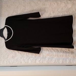 NIK AND NASH  Black white trim little black dress Medium